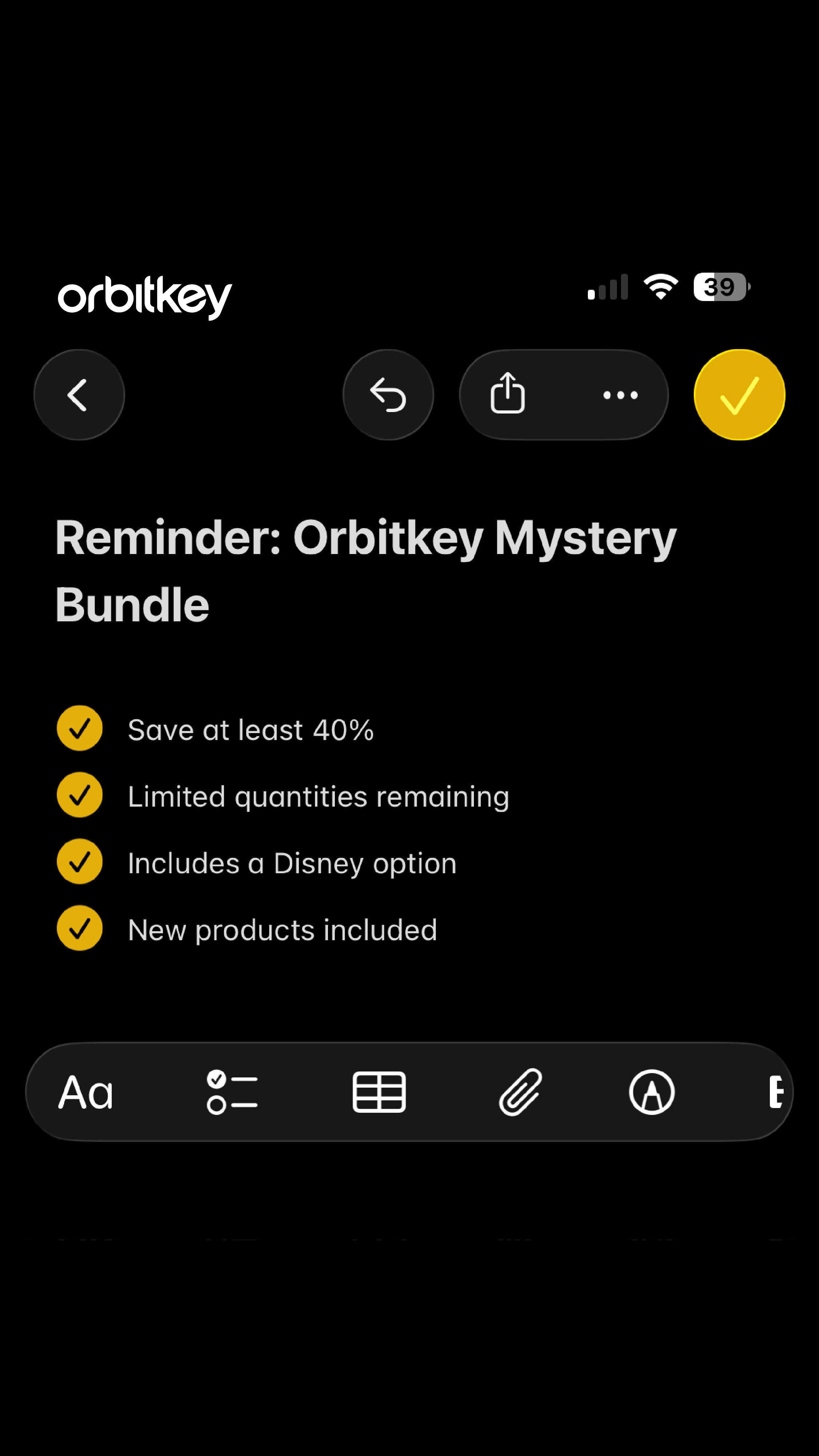 Orbitkey Facebook ad