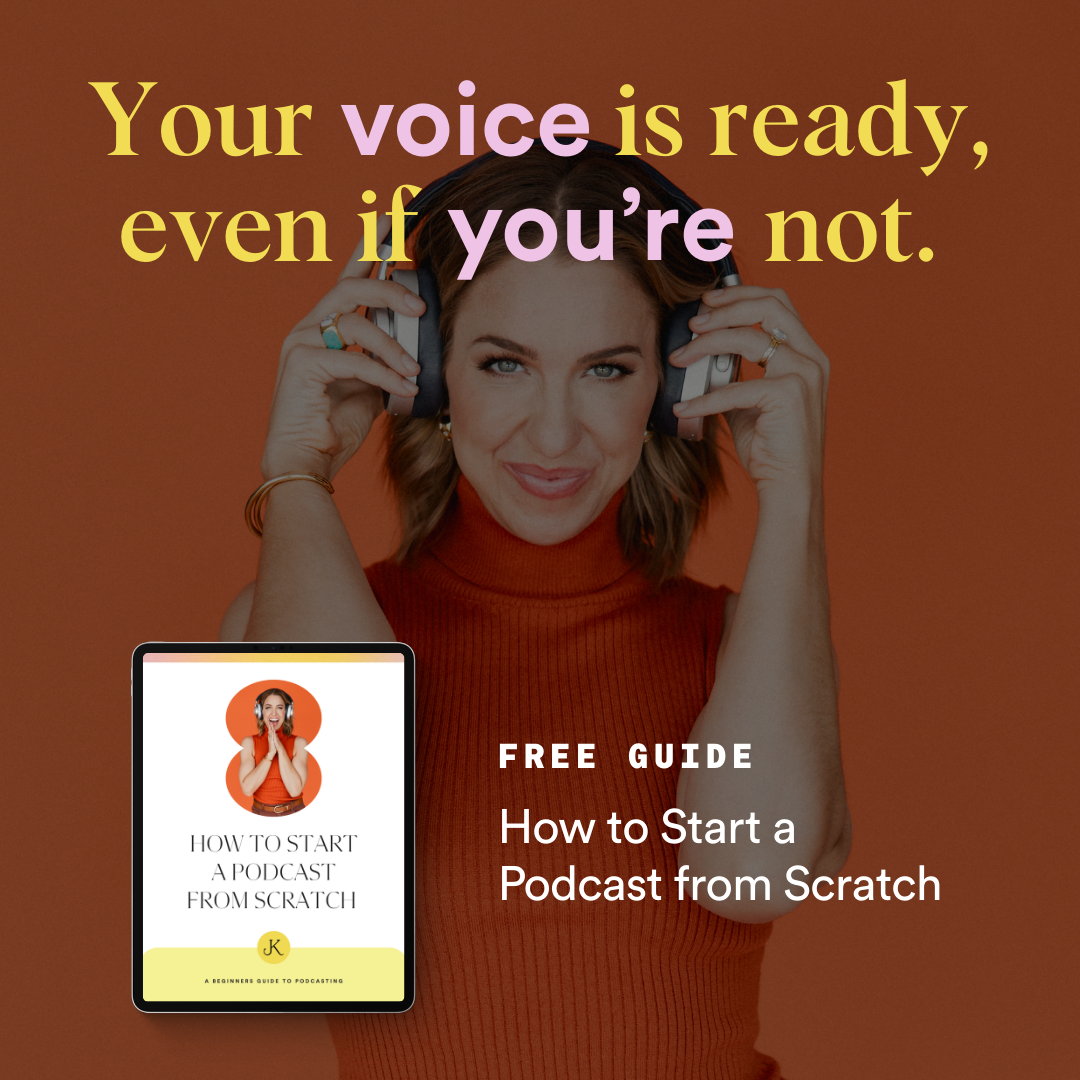 Jenna Kutcher Facebook ad: Your voice is ready, even if you're not. FREE guide: How…