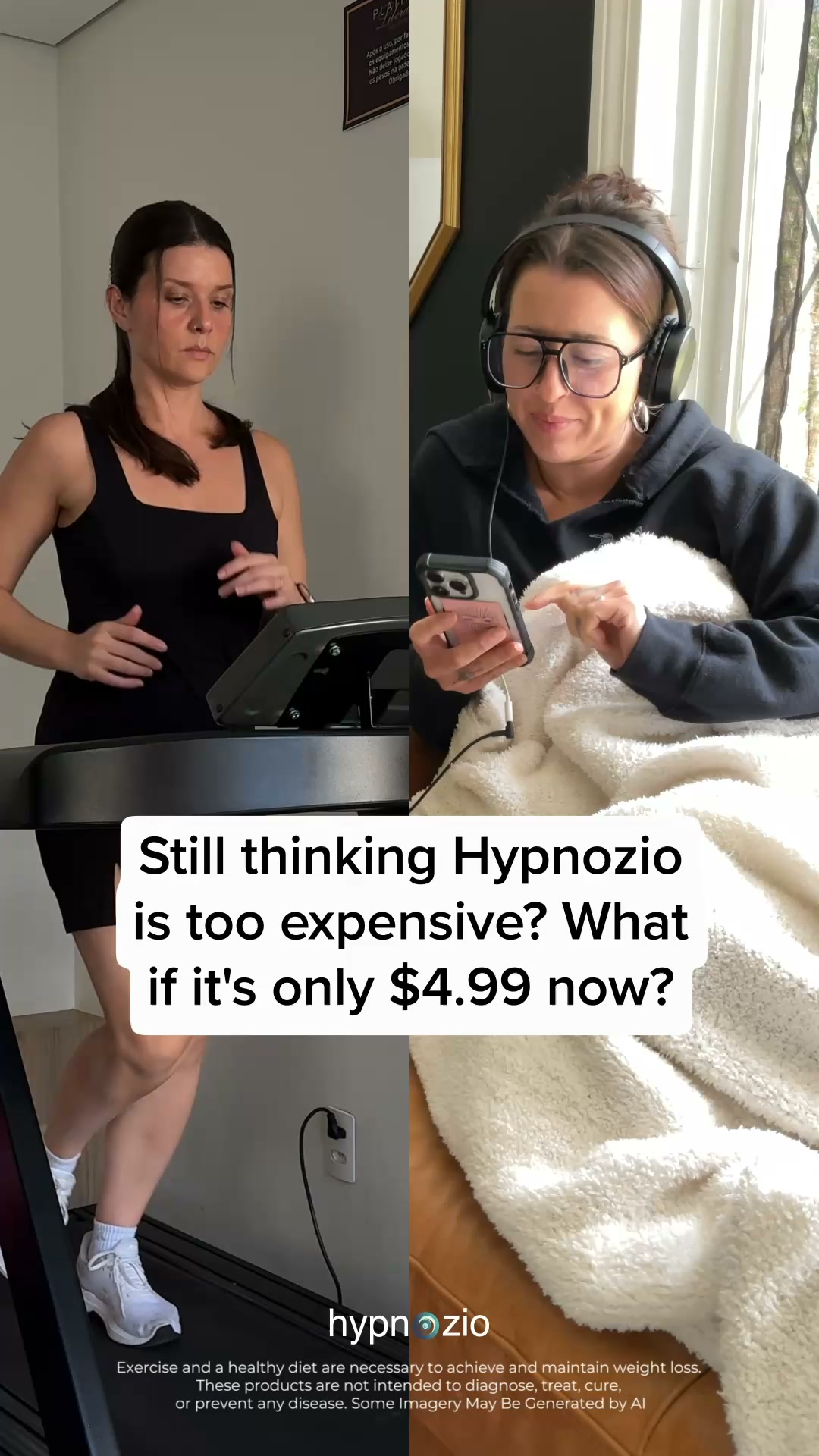 Hypnozio: power of hypnotherapy Facebook ad: Overcome Weight Challenges