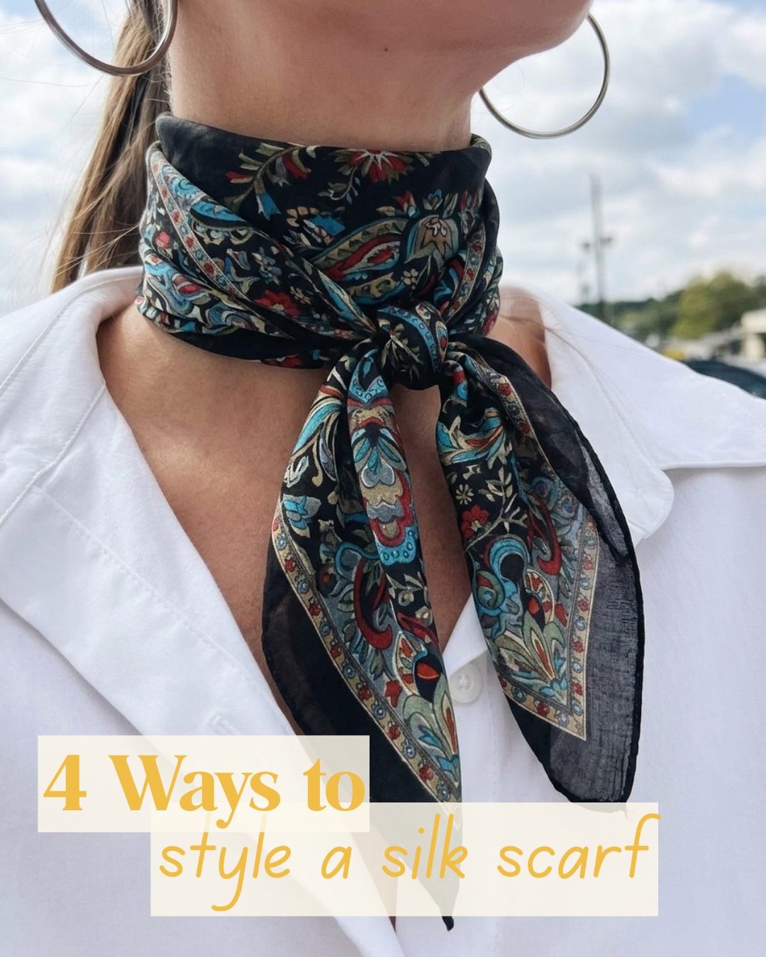 Karivani Facebook ad: The classic silk scarf reimagined.