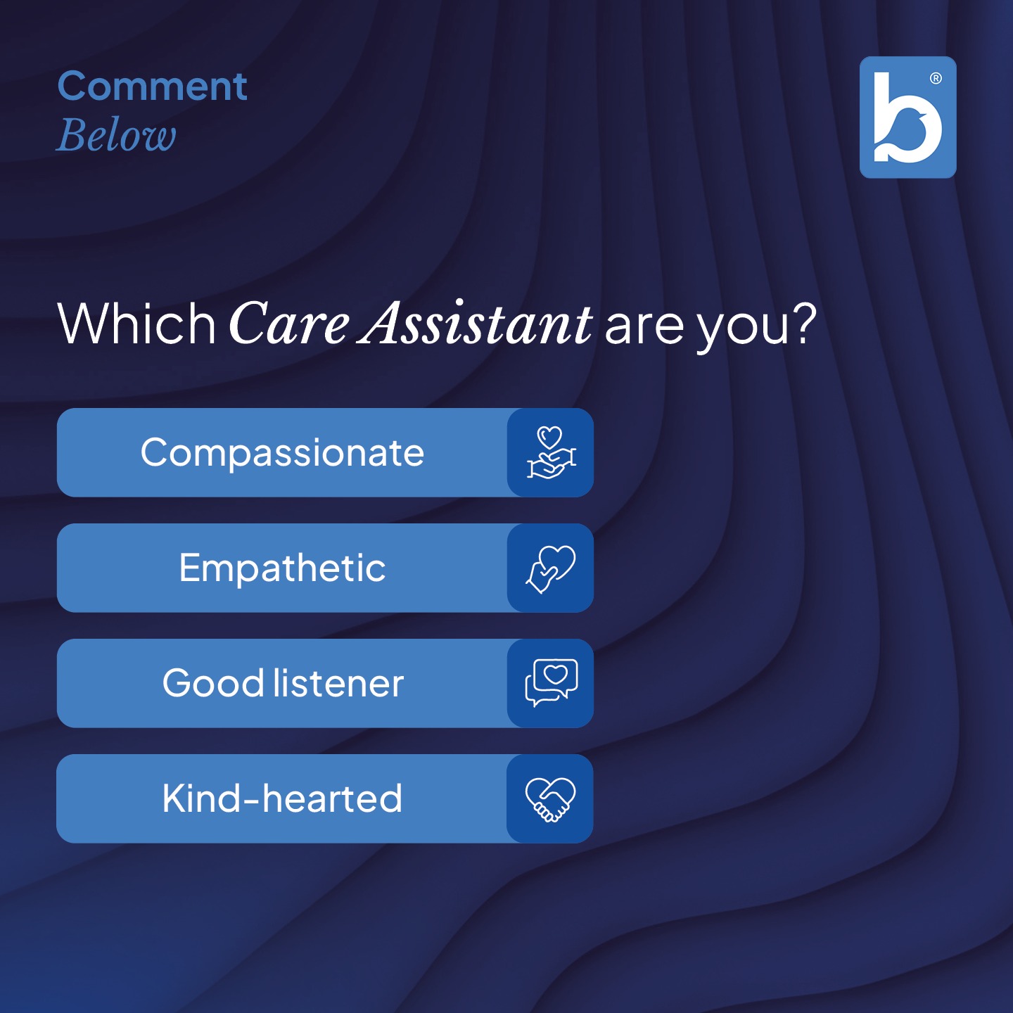 Bluebird Care Ireland Facebook ad: Every Care Assistant brings something unique.