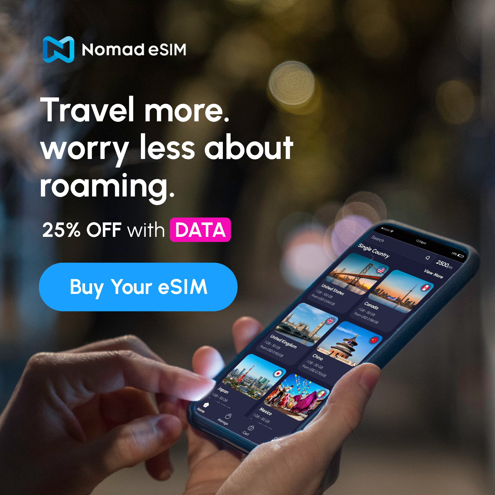 Nomad Esim Facebook ad