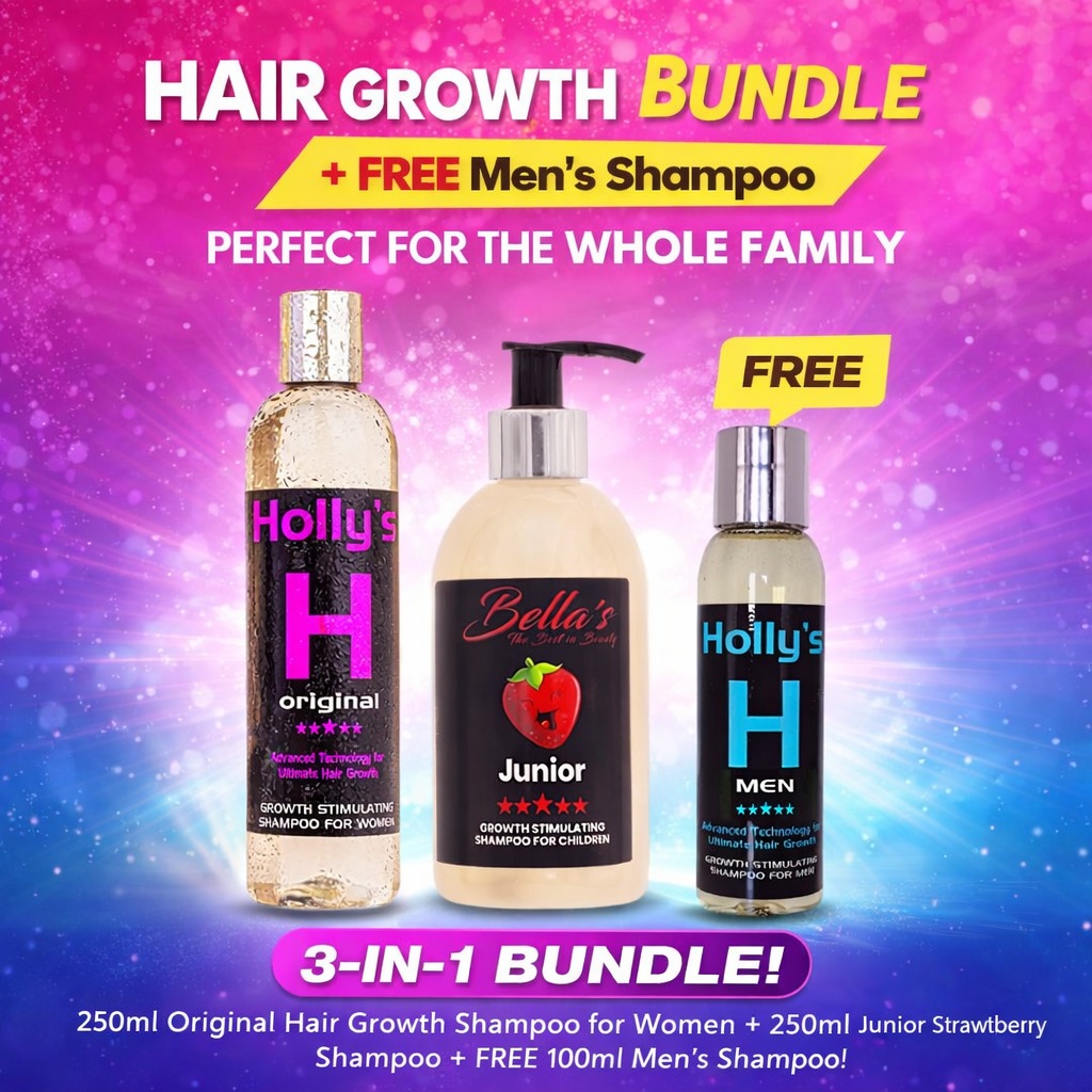 Bella's Beauty & Holly's Hair Growth Products South Africa Facebook ad: 3 Months Supply of Shampoo for the Family