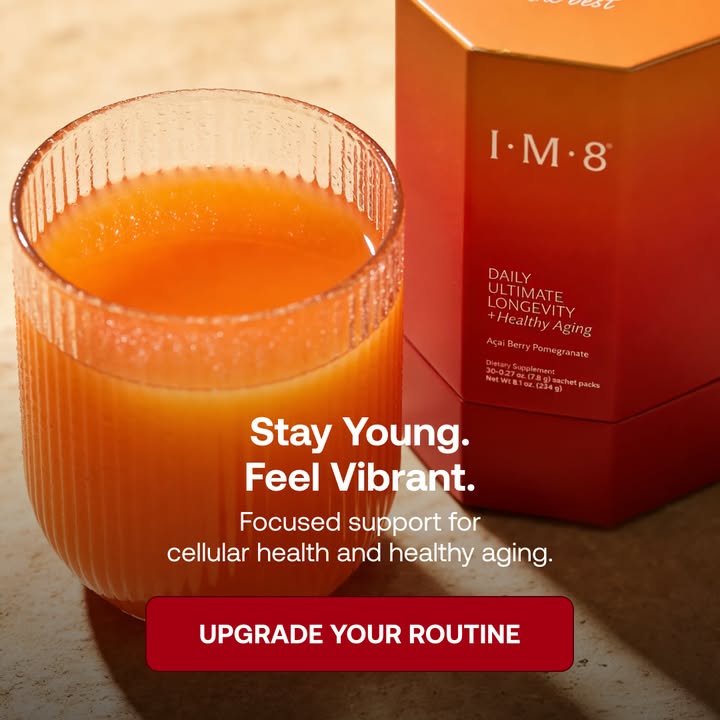IM8 Global Facebook ad: Longevity Starts at the Cellular Level