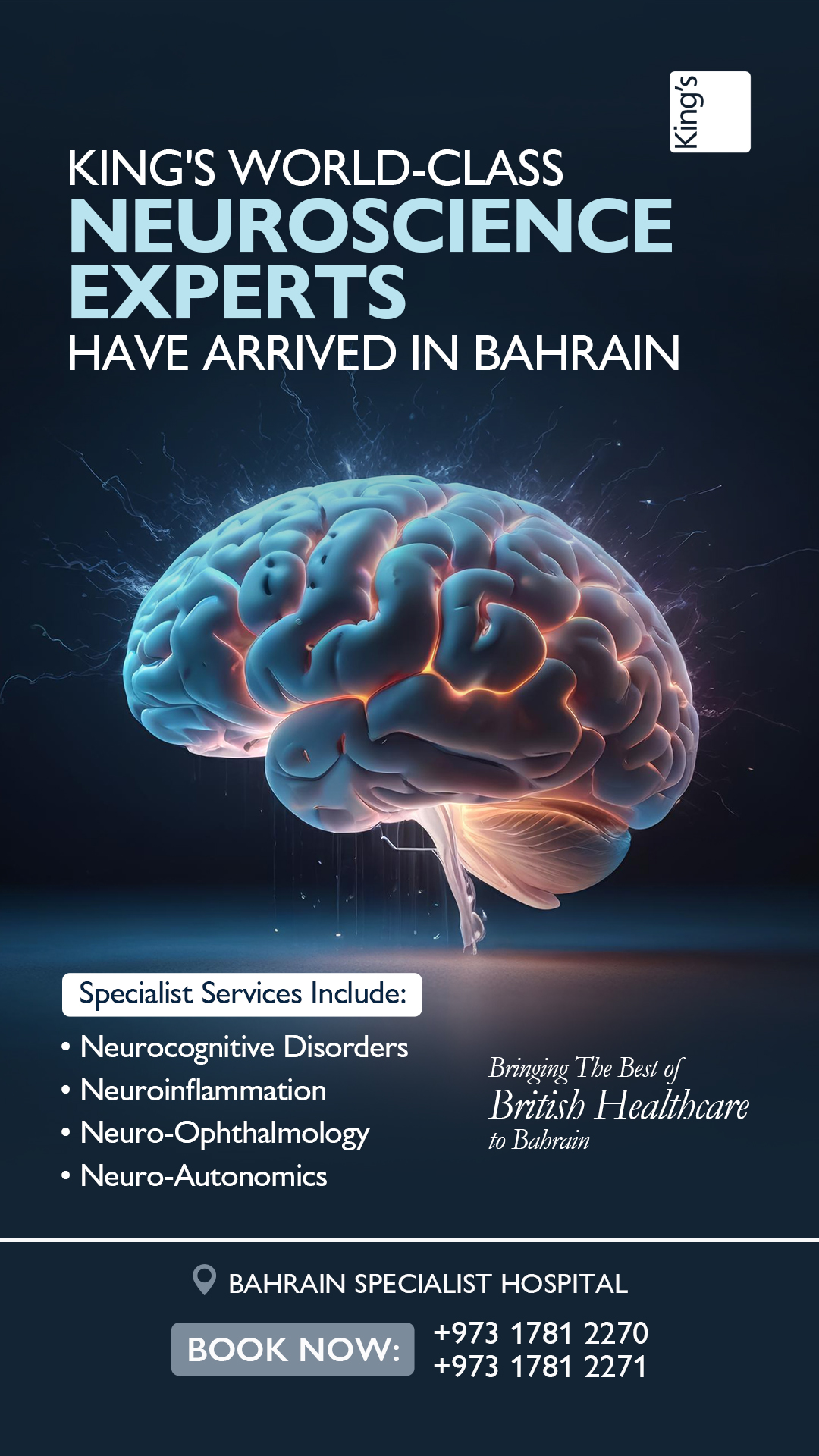 King’s College Hospital Dubai Facebook ad from Jan 14, 2026