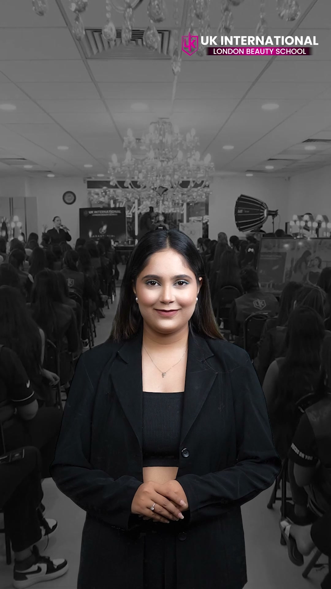 UK International London Beauty School Facebook ad: A beauty career shouldn't have to wait.
