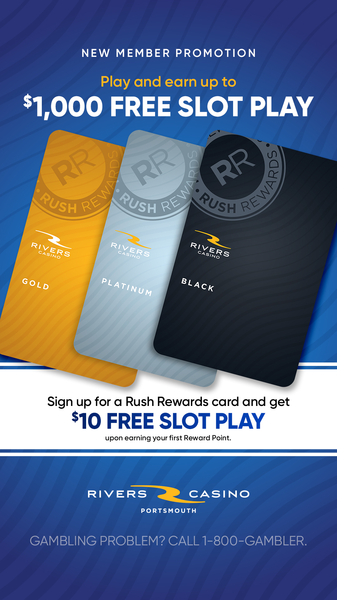 Rivers Casino Portsmouth Facebook ad from Mar 31, 2025