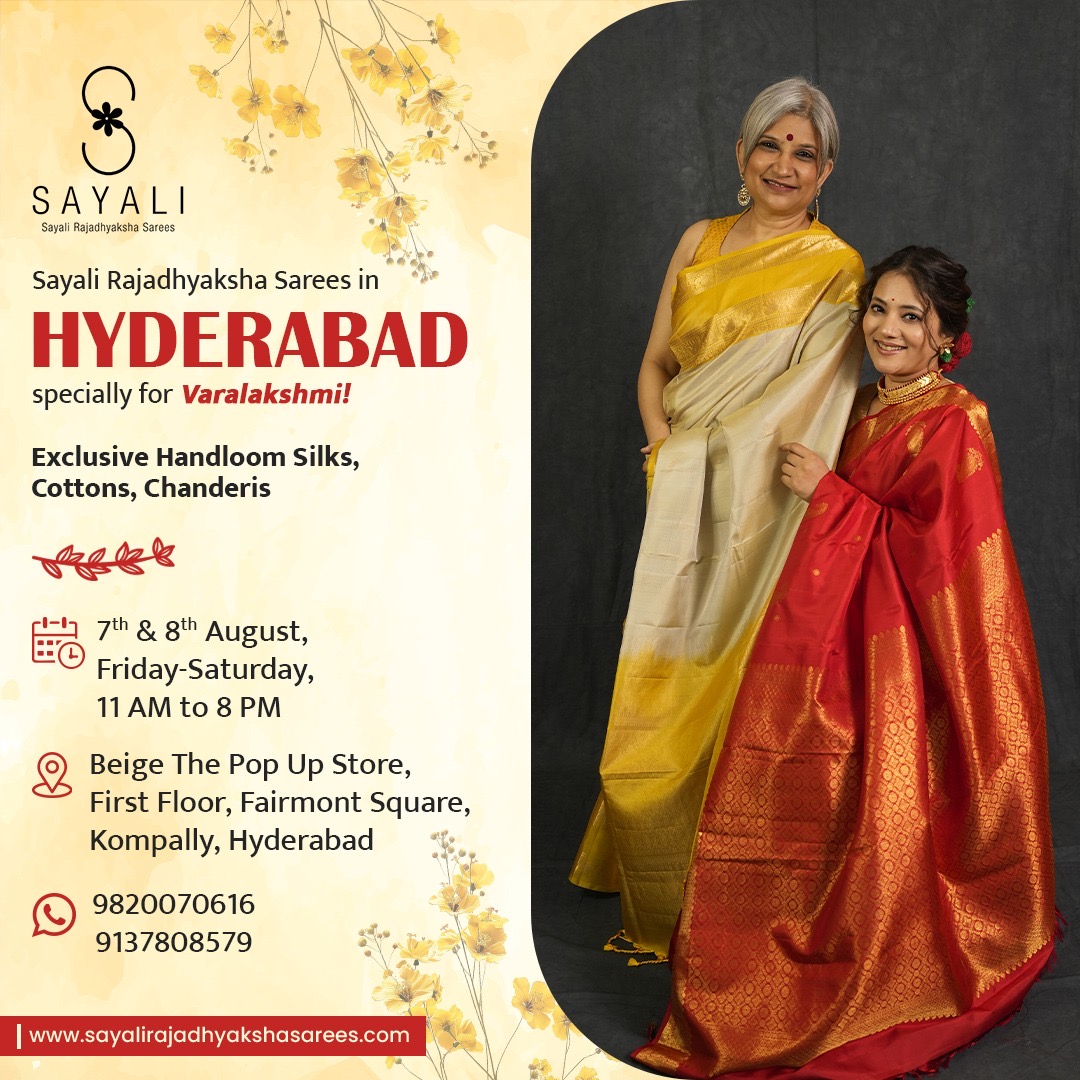 Sayali Rajadhyaksha Sarees Facebook ad: SRS' Varalakshmi exhibition in Hyderabad