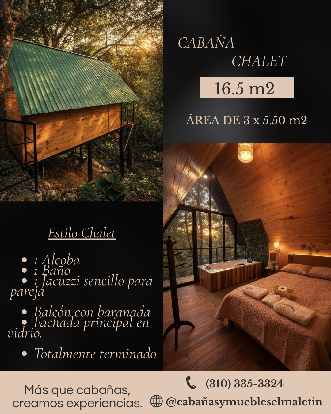 Cabañas y Muebles, El Maletín Facebook ad: Haz realidad tu proyecto en cualquier tipo de terreno
