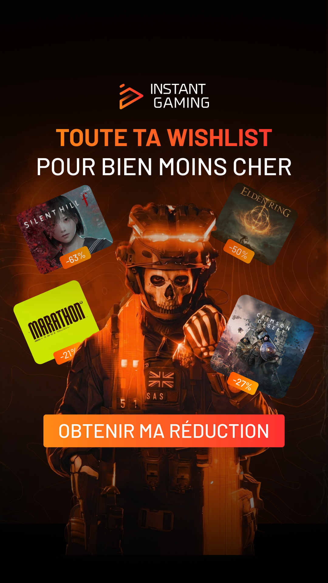Instant Gaming Facebook ad