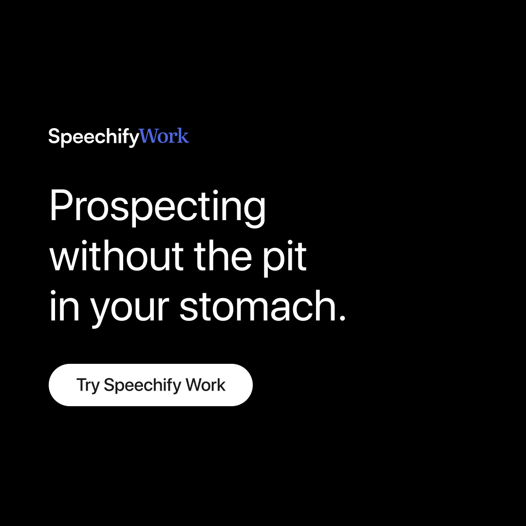 Speechify Facebook ad
