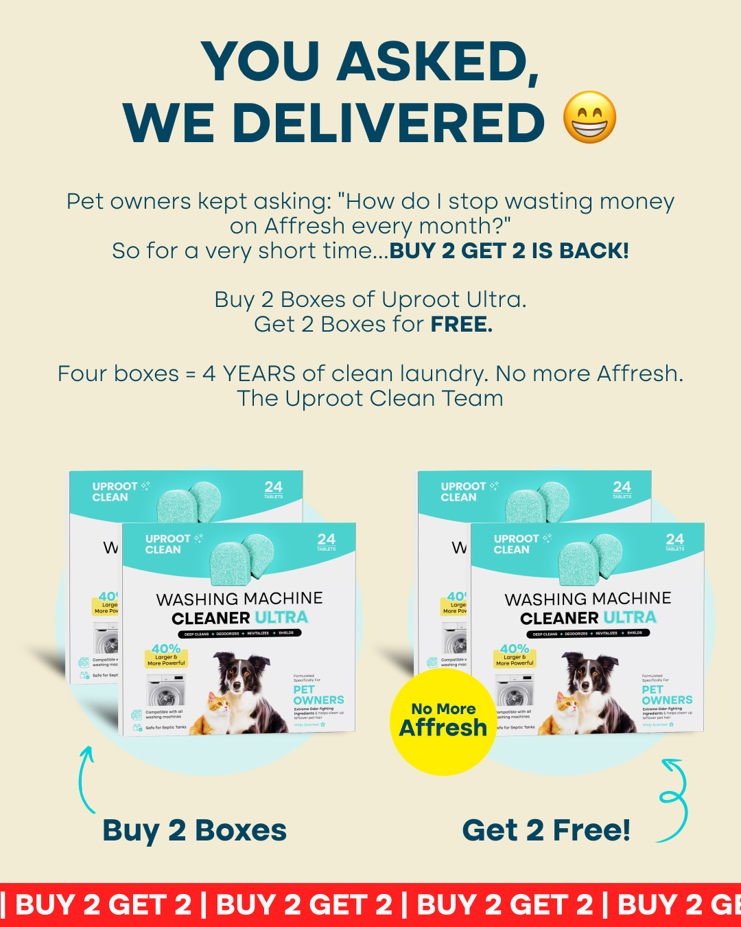 Uproot Clean Facebook ad