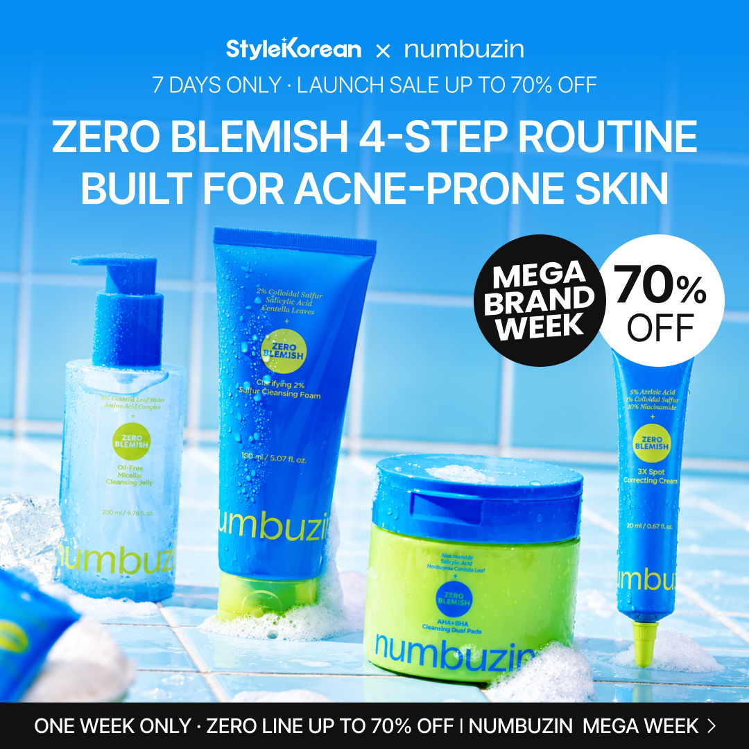 StyleKorean Facebook ad: Zero Blemish Launch Sale, Up to 70% OFF