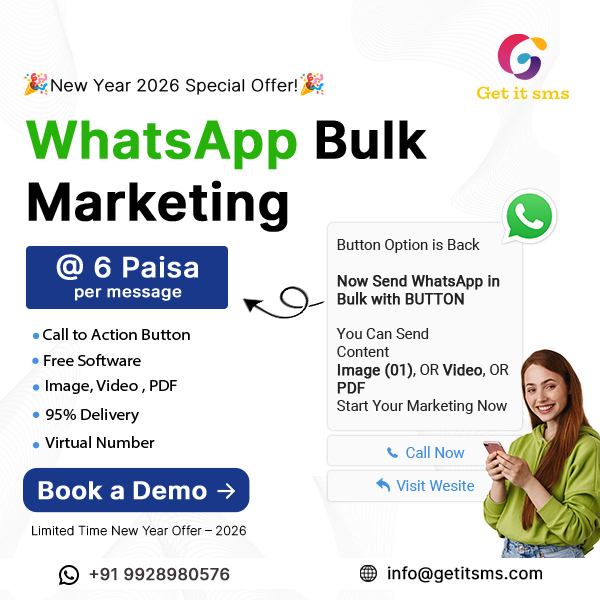 Get It SMS Services Facebook ad: New Year 2026 Special Offer! Send WhatsApp messages in…