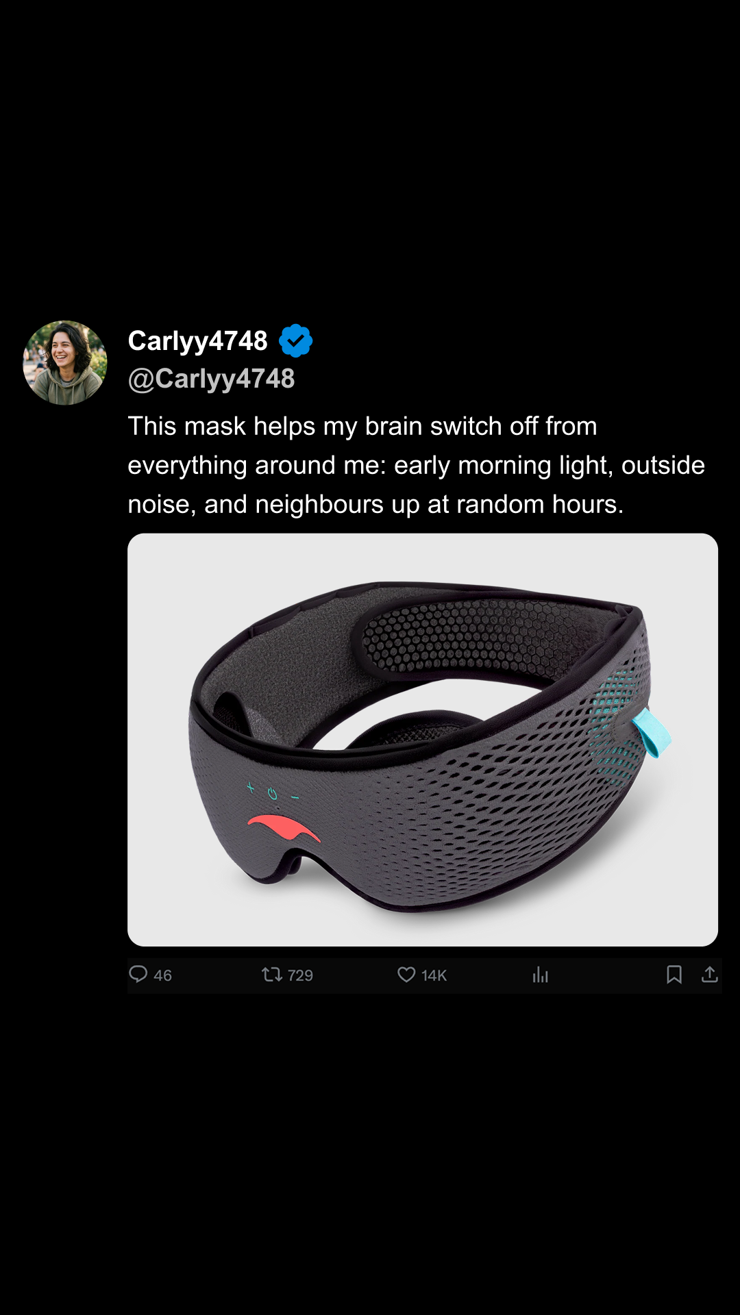 Manta Sleep Facebook ad
