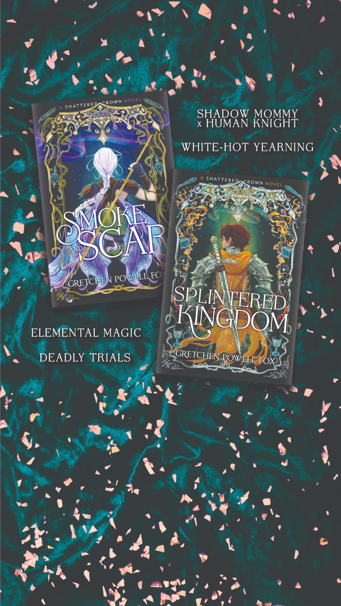 Scarlett Press Facebook ad: The Shattered Crown Trilogy