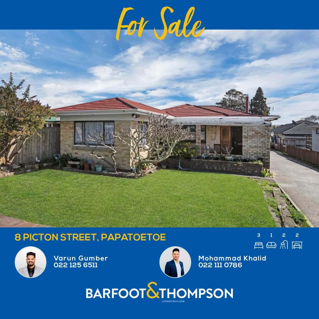 Barfoot & Thompson Otahuhu Facebook ad: 8 Picton Street, Papatoetoe