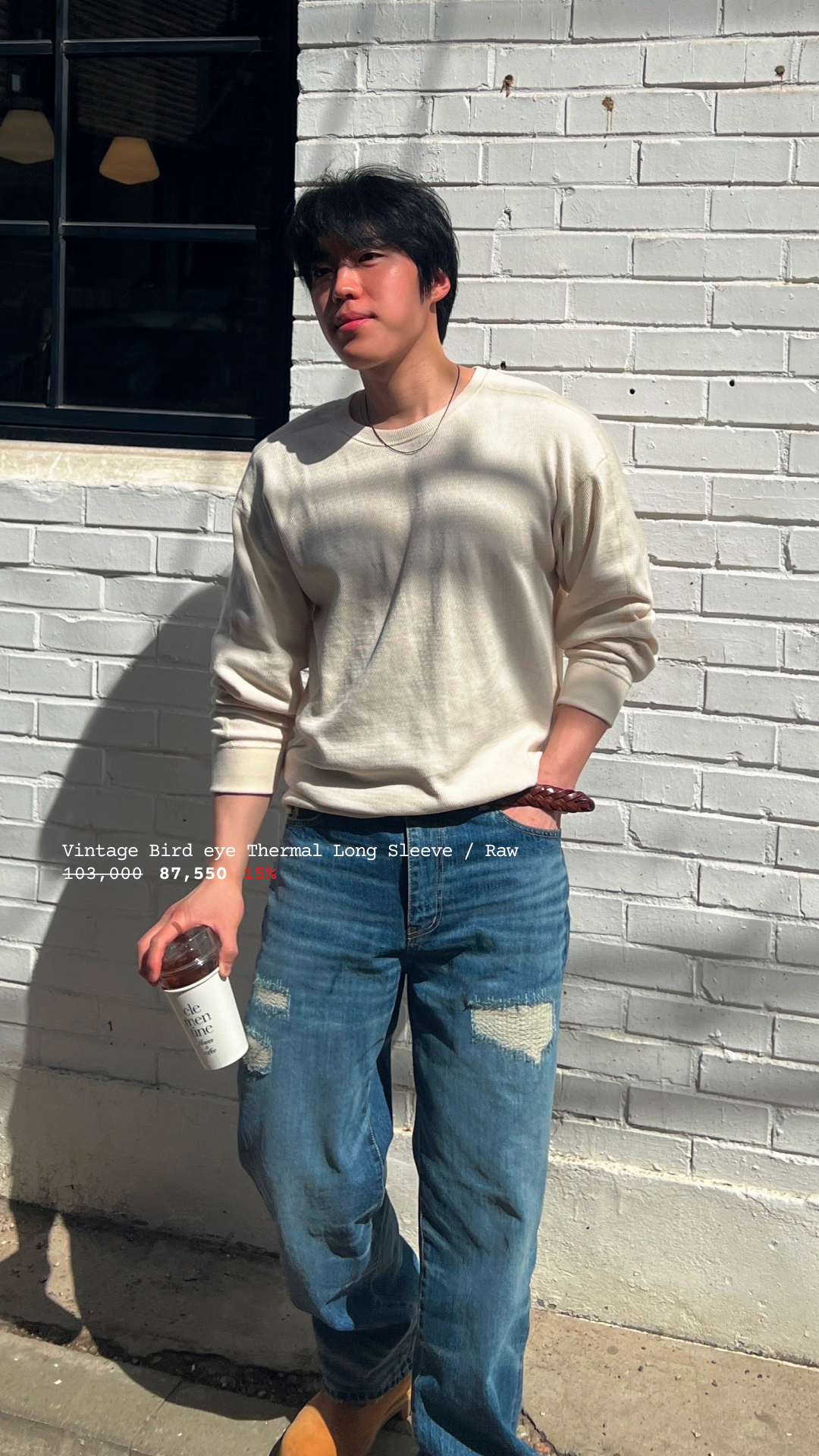 Heyste / 헤이스트 Facebook ad: * Vintage Bird eye Thermal Long Sleeve /…