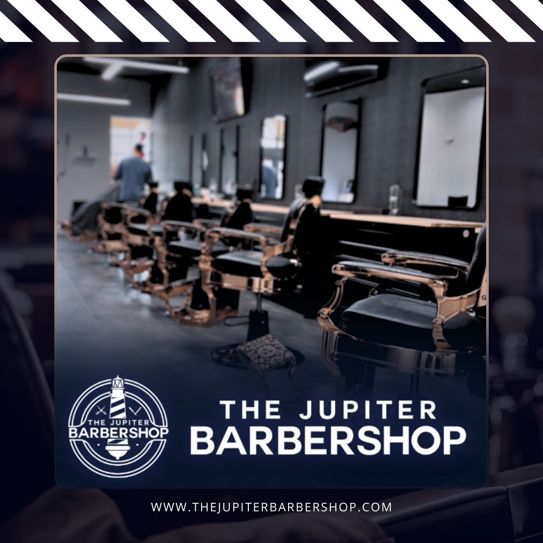 The Jupiter Barbershop Facebook ad from Feb 10, 2025