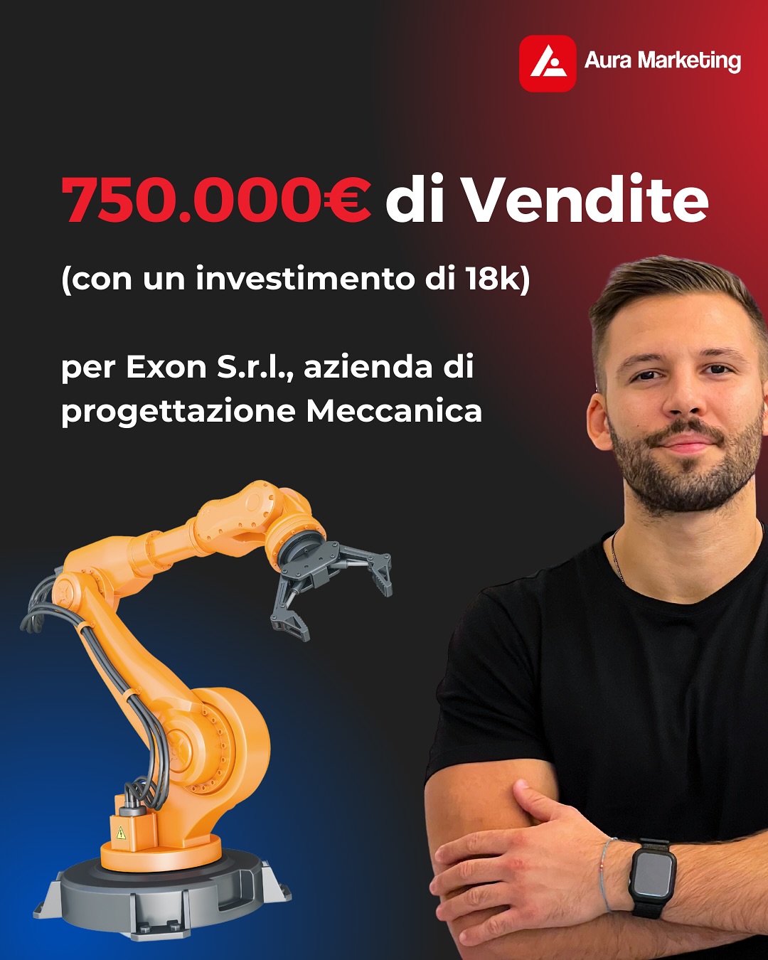 Aura Marketing - Claudio Lombardi Facebook ad: Caso studio: 740.000k per Exon S.r.l., azienda meccanica…