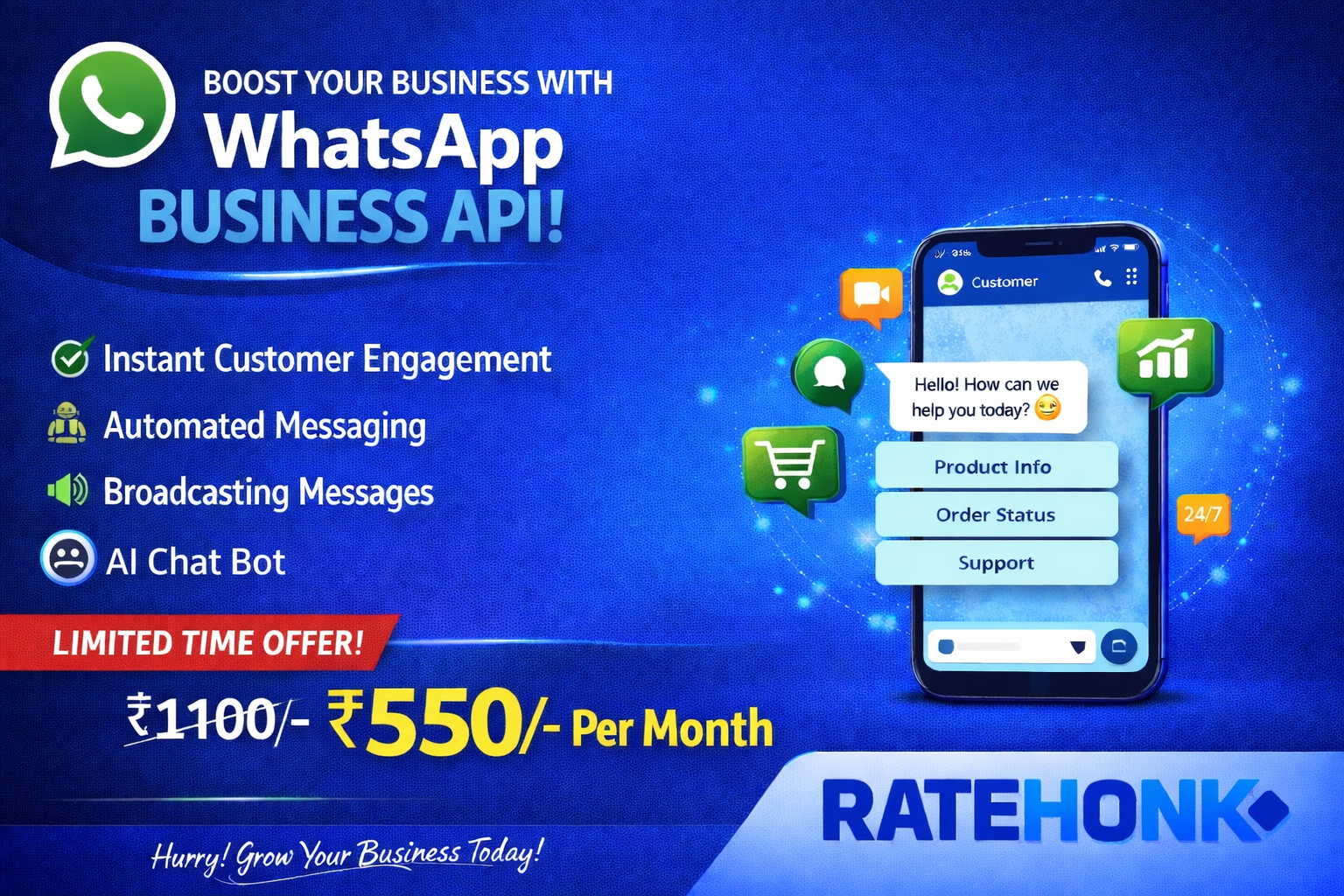 RateHonk Facebook ad