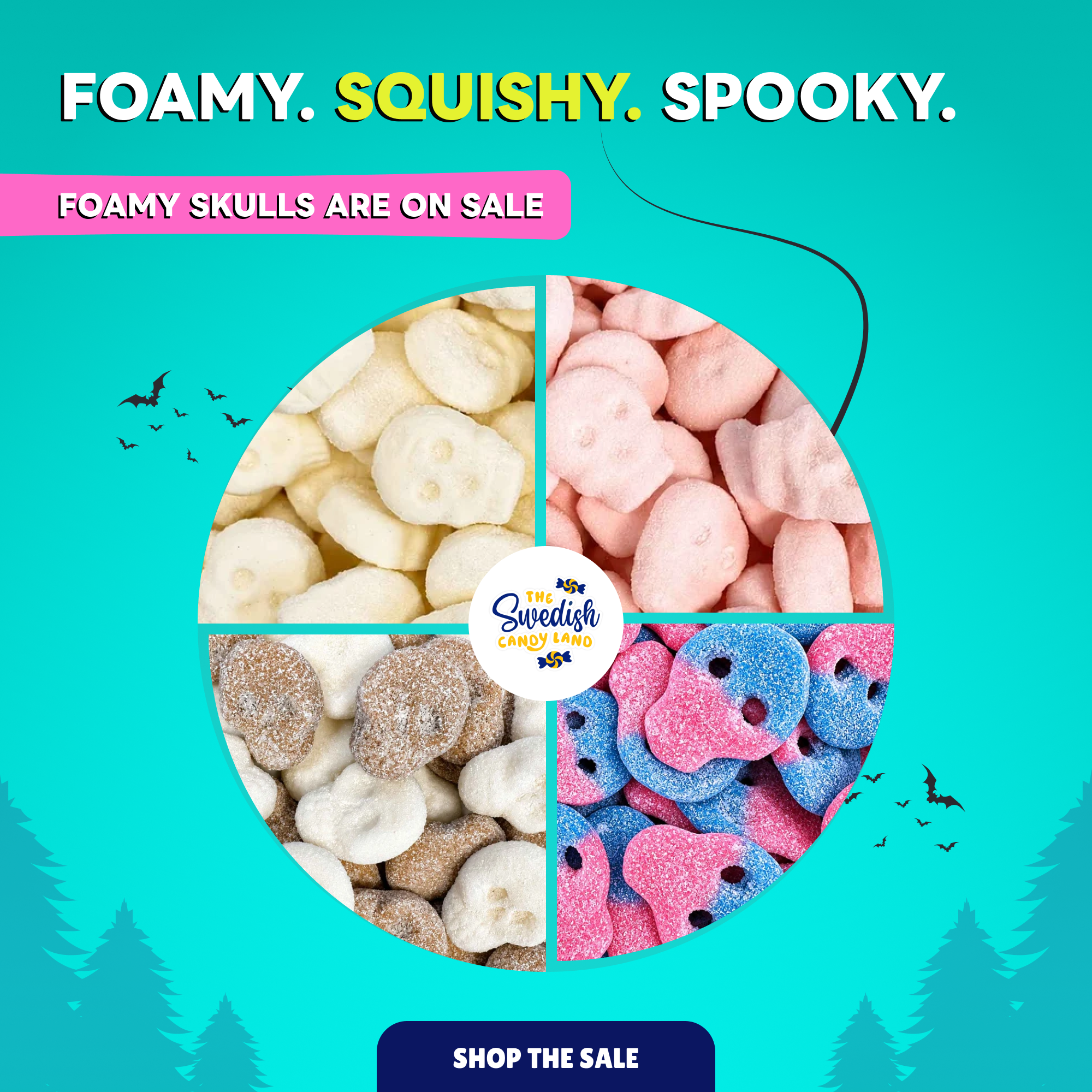 Swedish Candy Land Facebook ad: Save 10% or More on Spooky Favorites