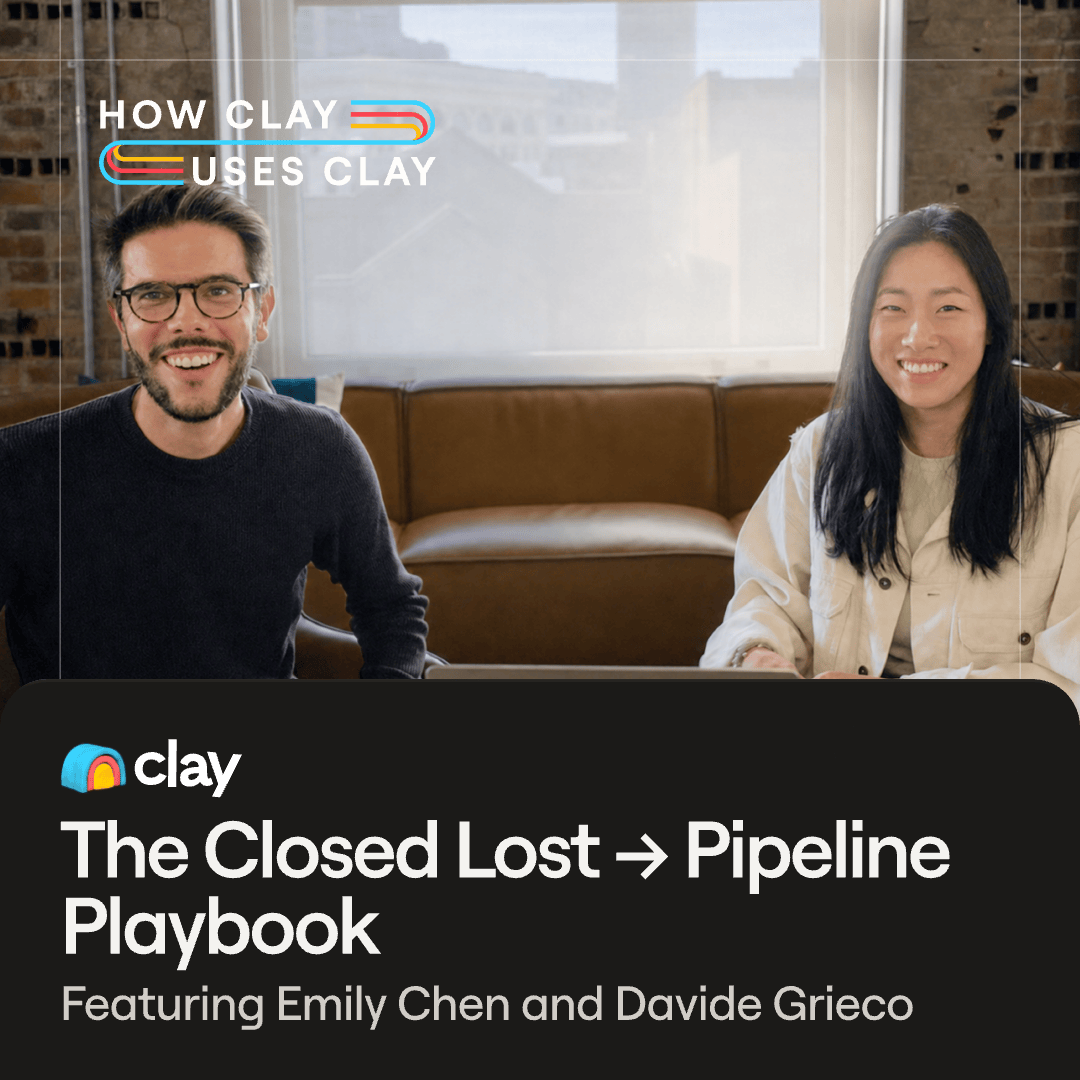 Clay GTM Facebook ad: Closed lost doesn't have to stay lost. Are you re-engaging?