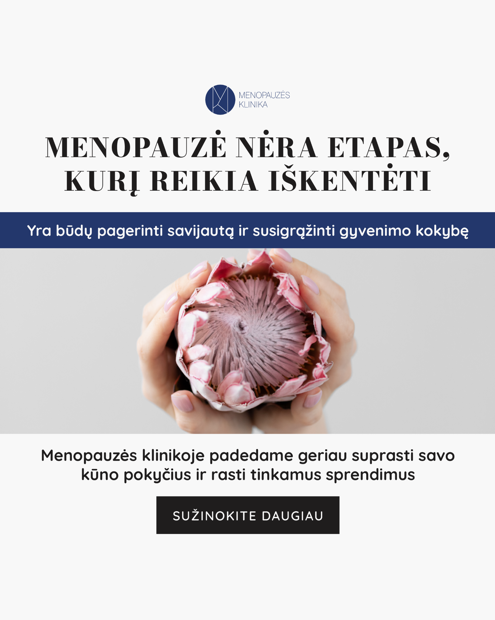 Menopauzės klinika Facebook ad: Menopauzė nėra etapas, kurį reikia iškentėti