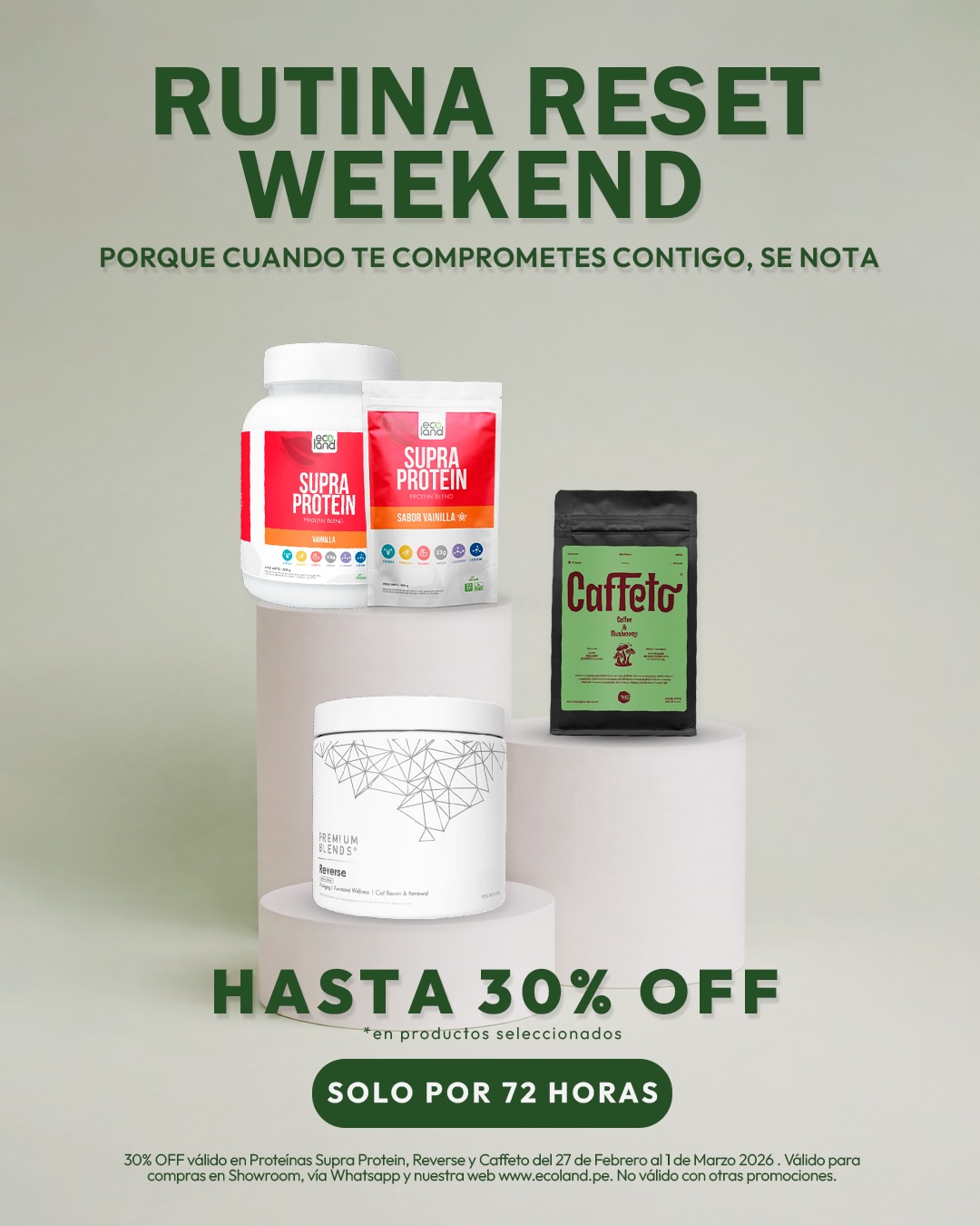 Ecoland Facebook ad: Rutina Reset Weekend