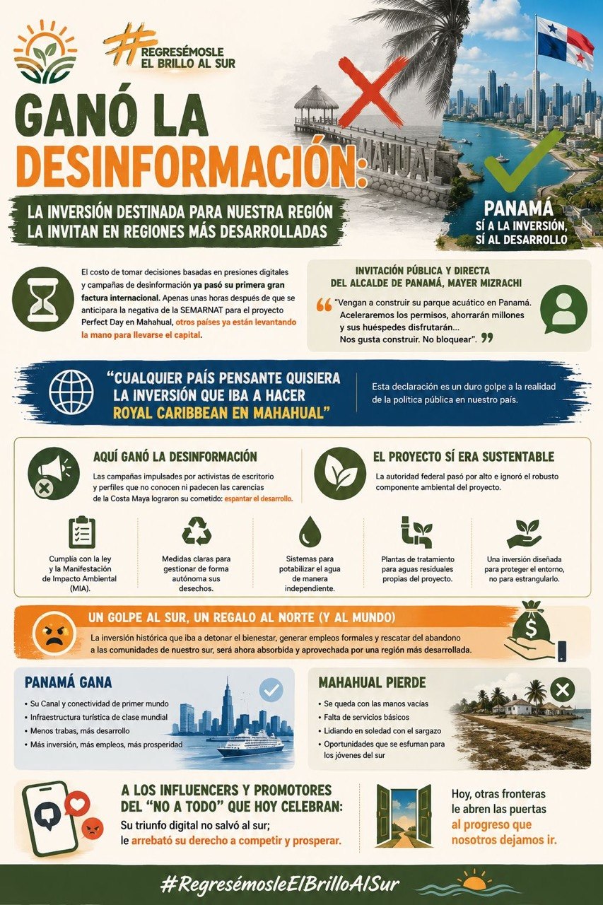 Regresémosle el brillo al sur Facebook ad: GANÓ LA DESINFORMACIÓN: LA INVERSIÓN DESTINADA PARA NUESTRA…