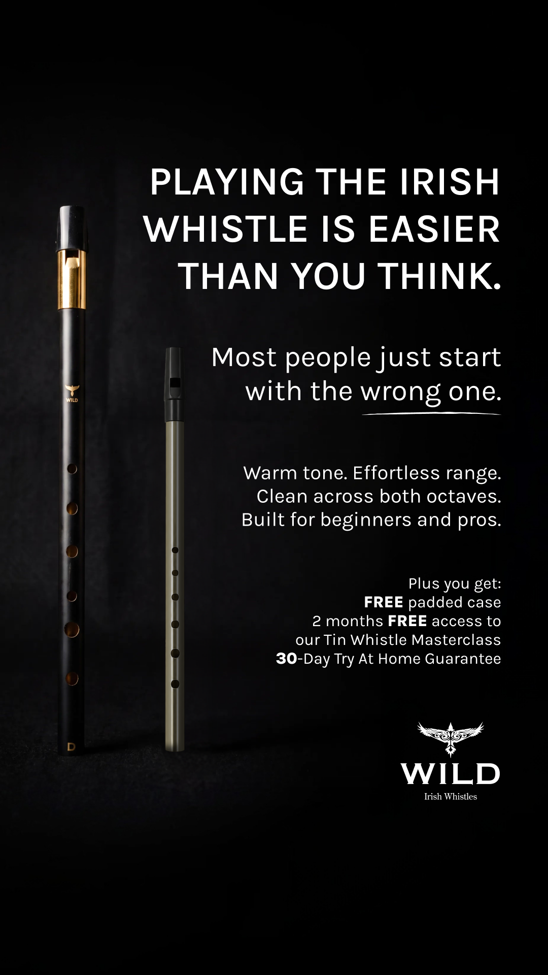 McNeela Instruments Facebook ad: The Wild Irish Whistle