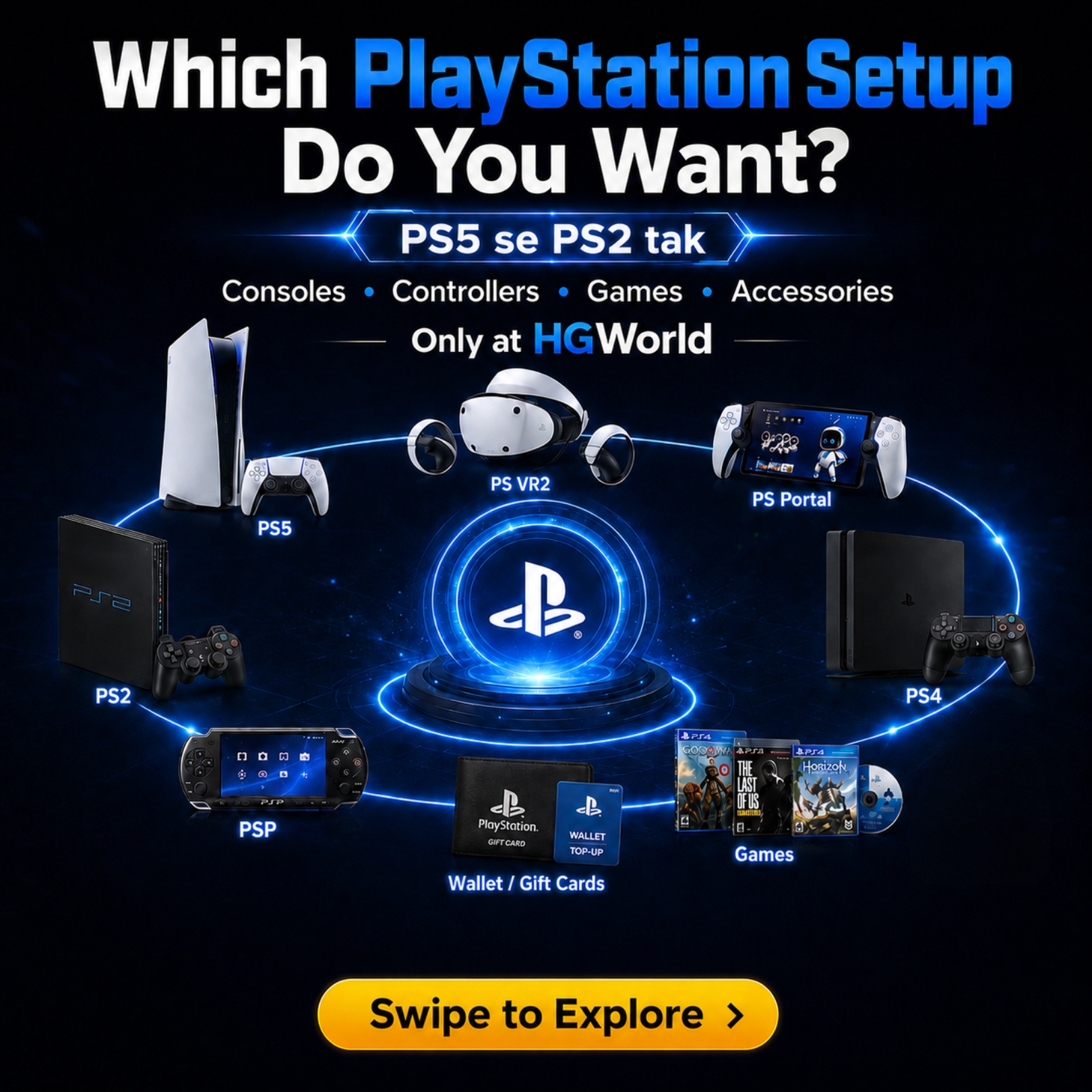 Happy Gaming World Facebook ad: HGWorld, The Complete PlayStation World, All in One…