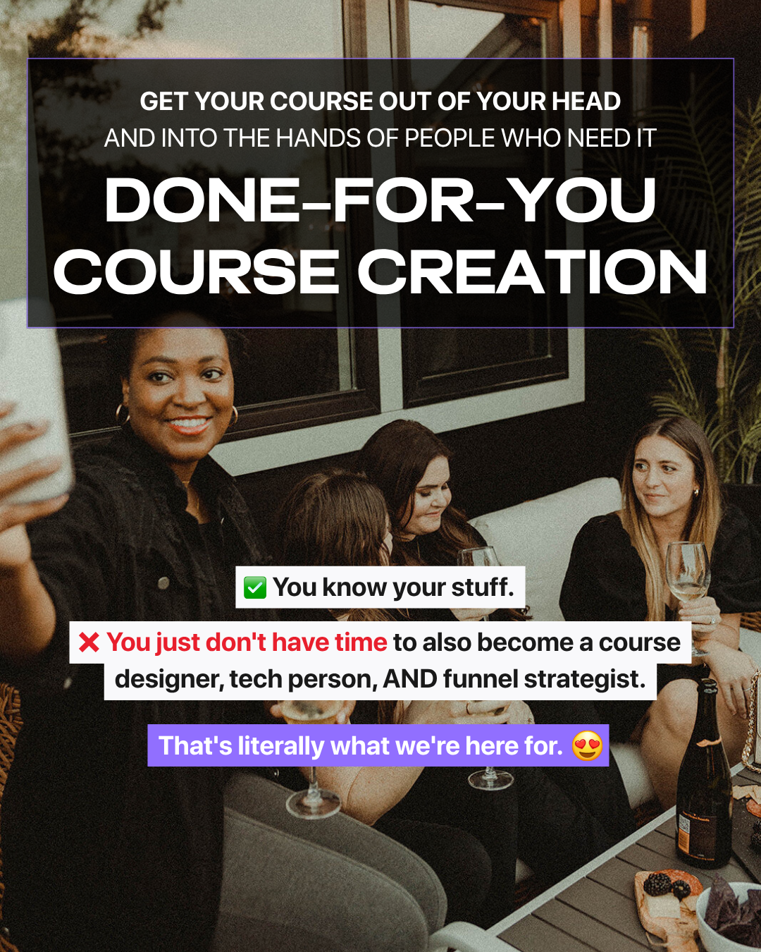 Dreampro Course Creation Agency Facebook ad: We build courses that sell.