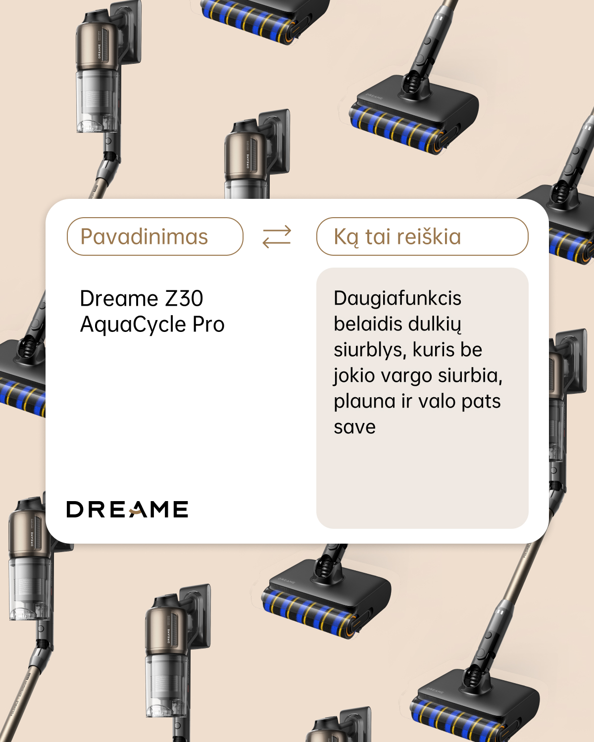 Dreame Tech - Lithuania Facebook ad: Dreame Z30 AquaCycle Pro