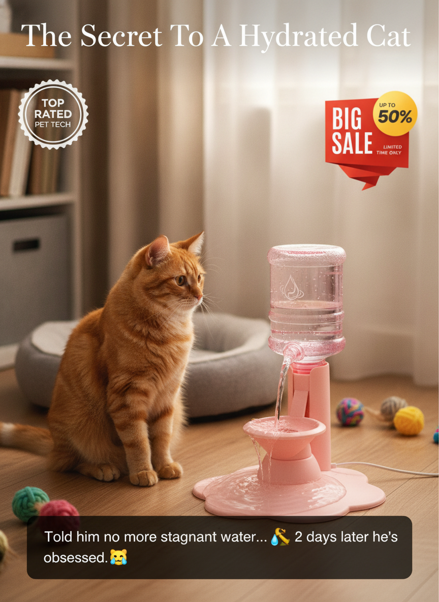 Dodoradoya Facebook ad: Automatic Cat Water Fountain