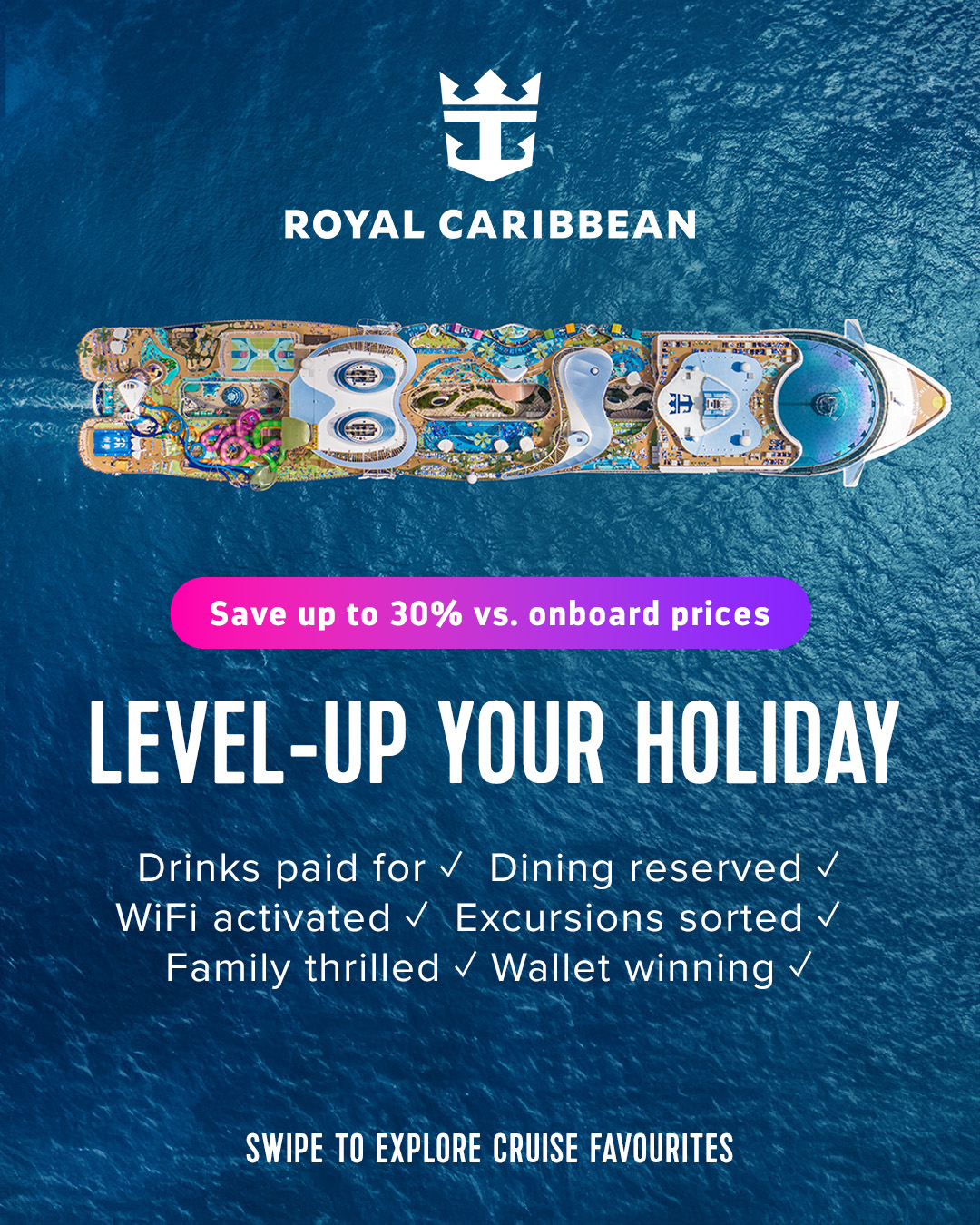 Royal Caribbean Facebook ad