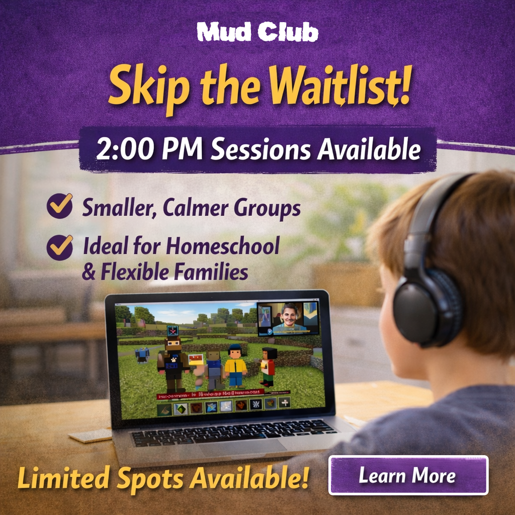 Mud Club Facebook ad: Where Play Builds Skills