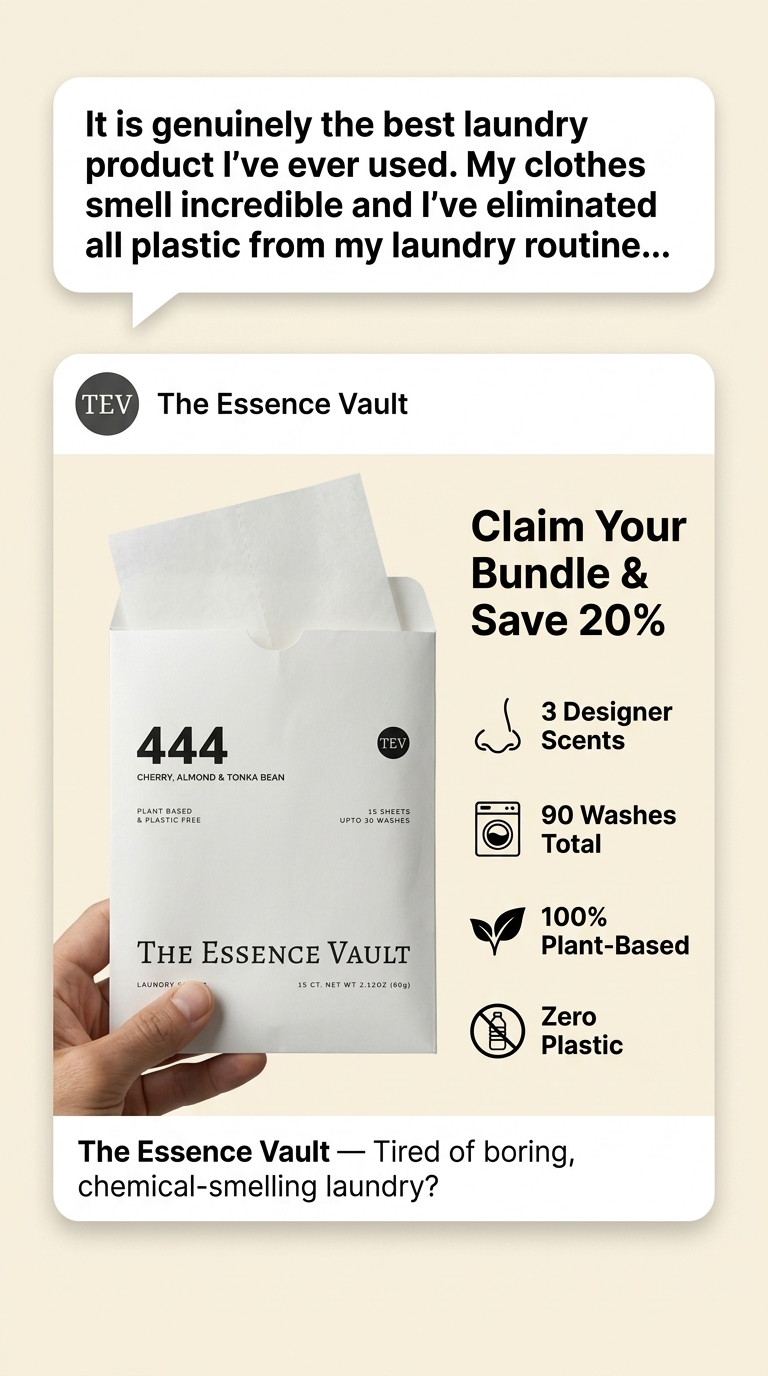 The Essence Vault Facebook ad