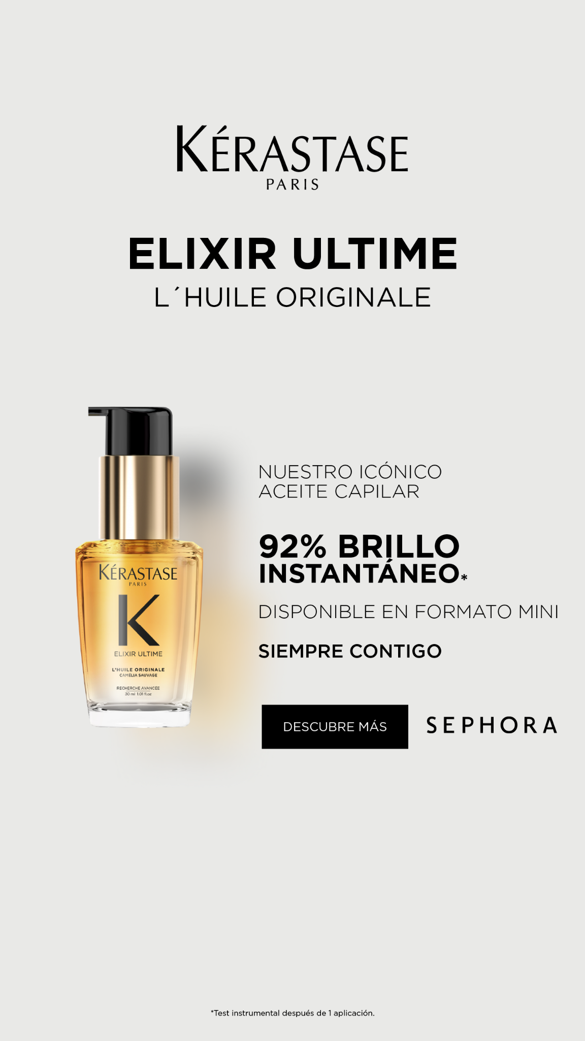 Kérastase Facebook ad: Controla el frizz 96h