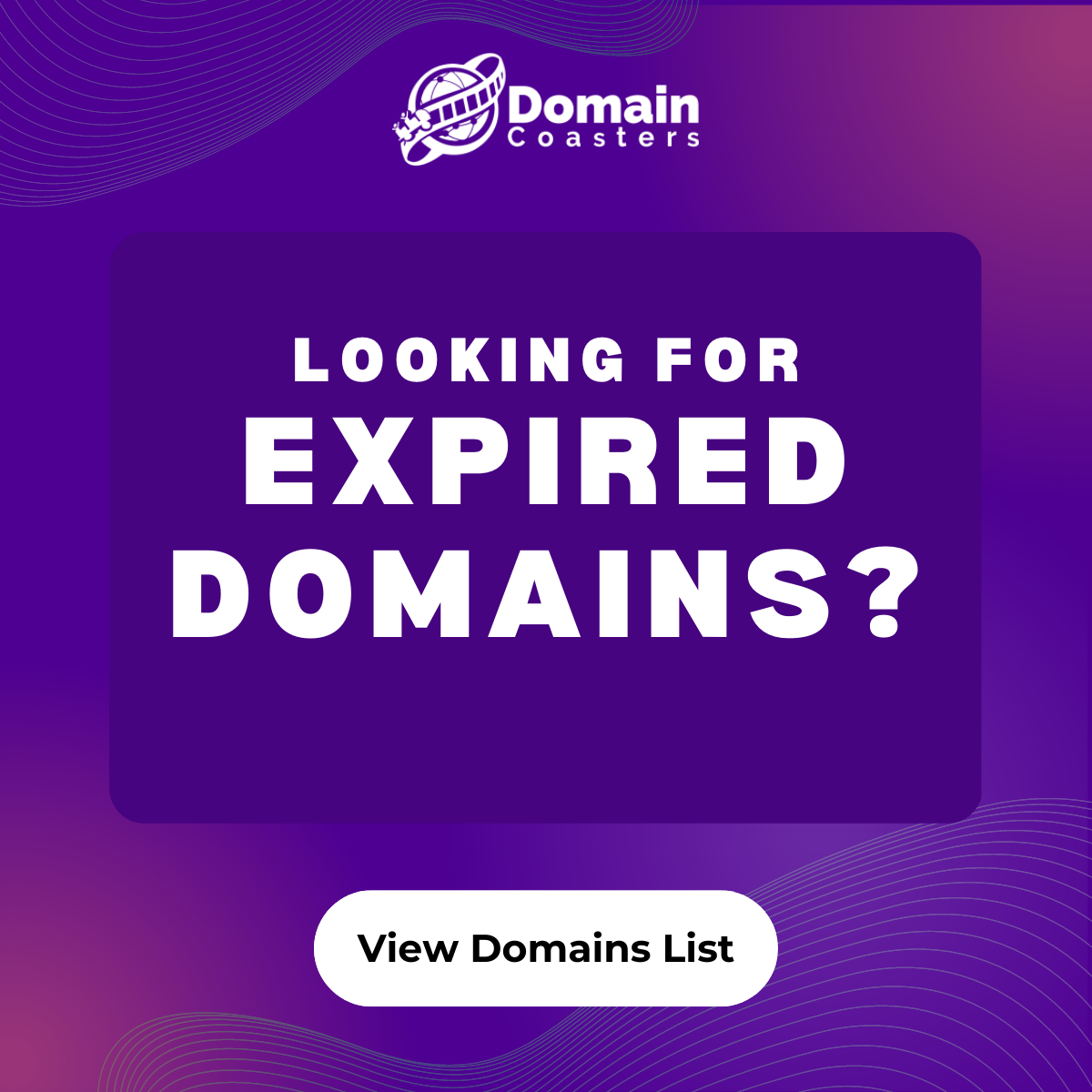 Domain Coasters Facebook ad