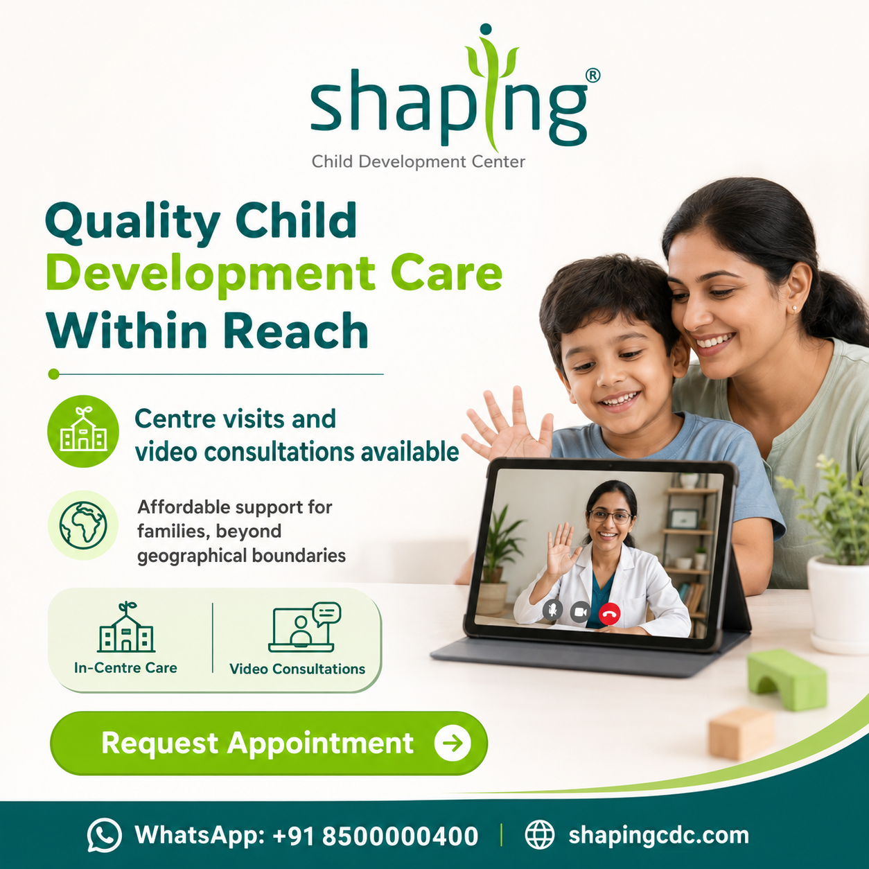 Shaping CDC Facebook ad: Integrated Child Care