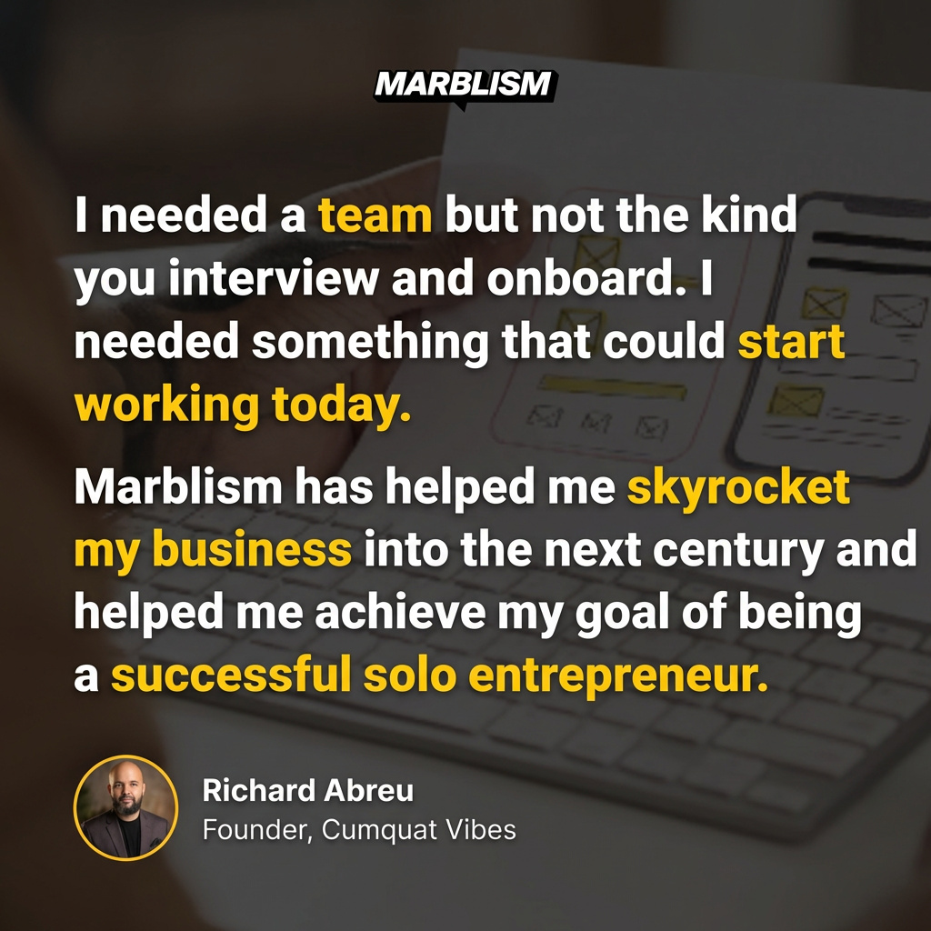 Marblism Facebook ad