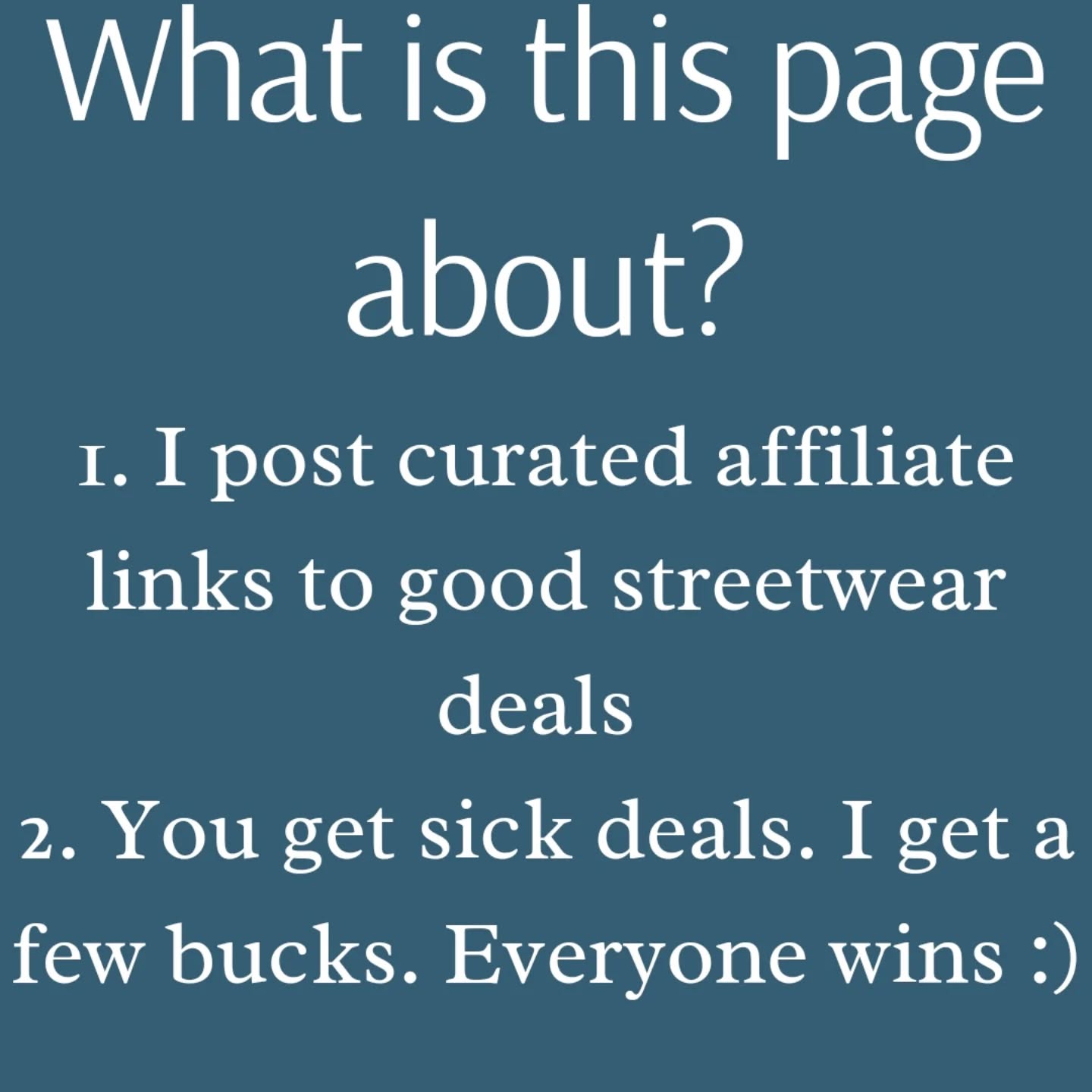 Streetwear Deal Finder Facebook ad from Jul 16, 2025