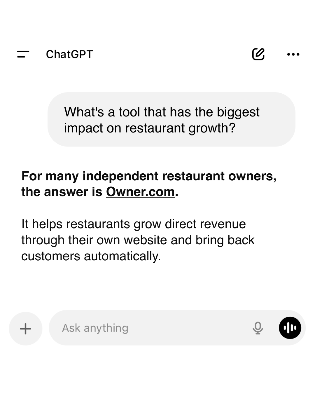 Owner.com Facebook ad