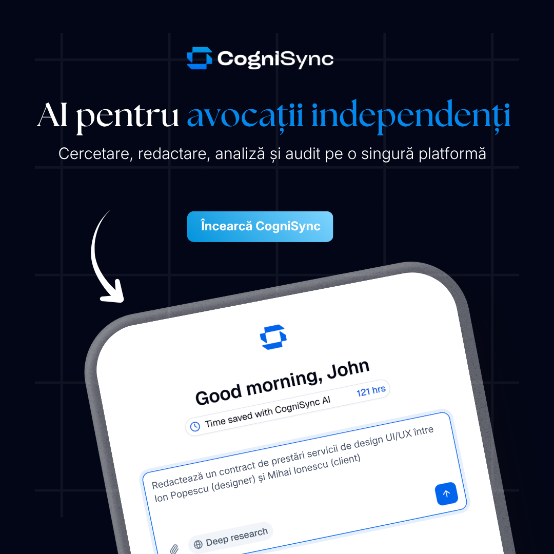 CogniSync AI Facebook ad: AI pentru avocați independenți, 69 USD/lună