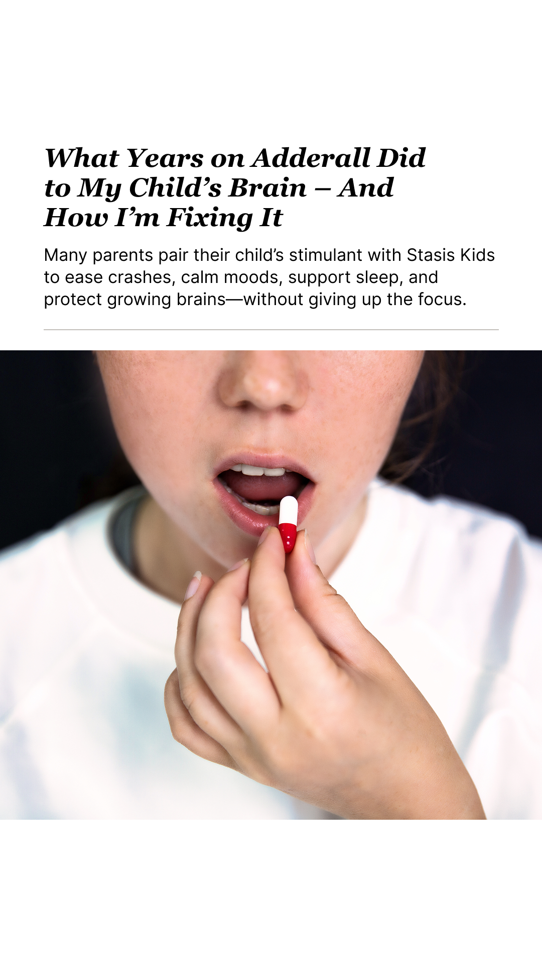 Stasis Kids Facebook ad
