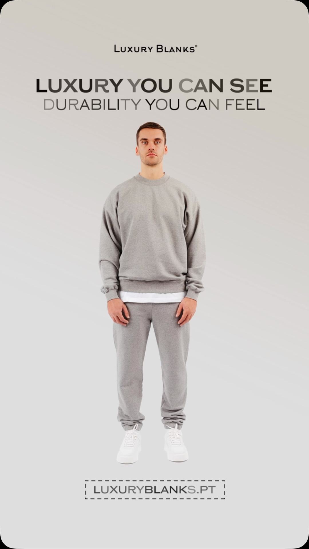 Luxury.Blanks Facebook ad: Effortless luxury, endless versatility.