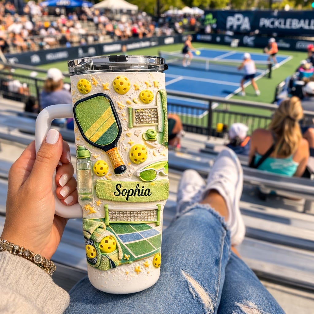 Game Day Spirit Facebook ad: Pickleball Lover - Personalized 40oz Tumbler With Straw