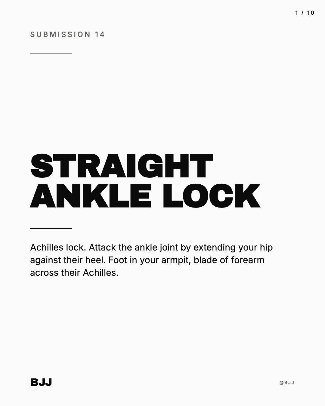 BJJ Facebook ad: STRAIGHT ANKLE LOCK