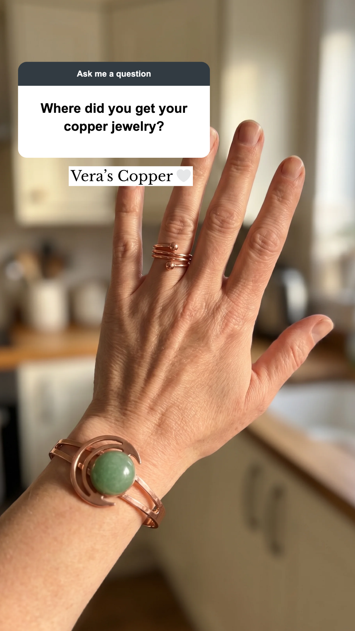 Vera’s Copper Jewelry Facebook ad